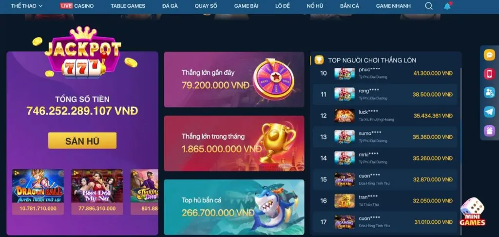 Các tính năng nổi bật của 788win
